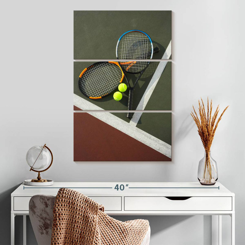 Raquettes et balles de tennis Sireci, H 32 po x l 20 po