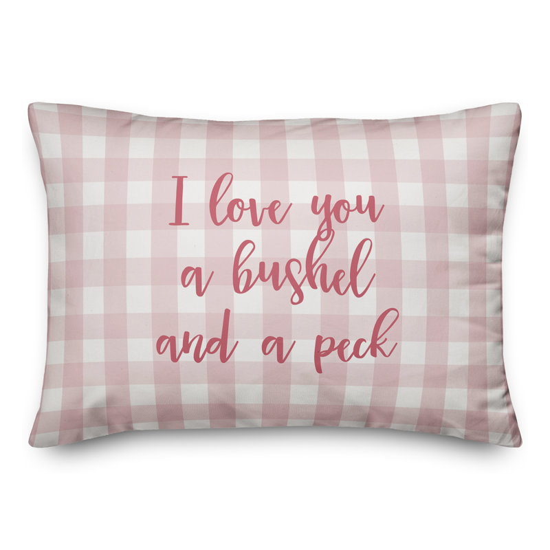  Coussin décoratif I Love You A Bushel And A Peck, Rose