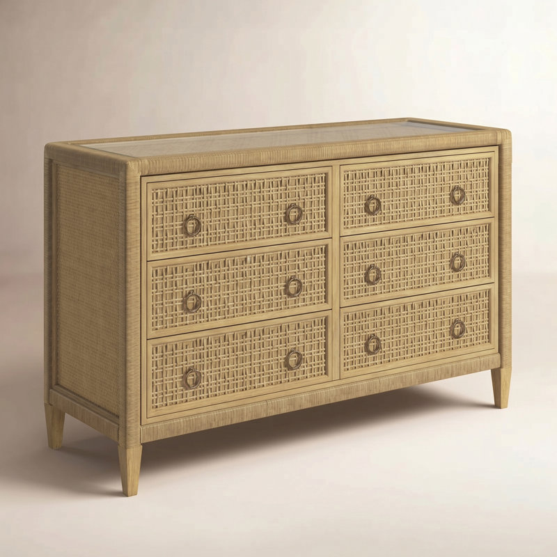 Commode 6 tiroirs Monterey, Oui, Laiton, Ponce