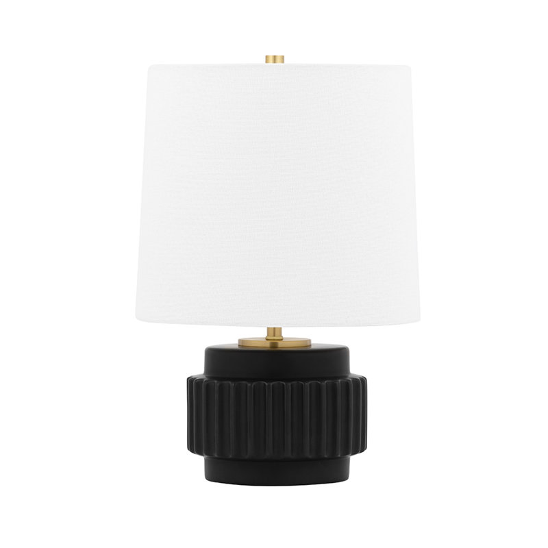 Lampe de chevet 14 po Turin, Noir mat