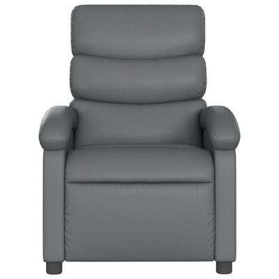 vidaXL Recliner Chair, Adjustable Backrest/ Footrest, Leather