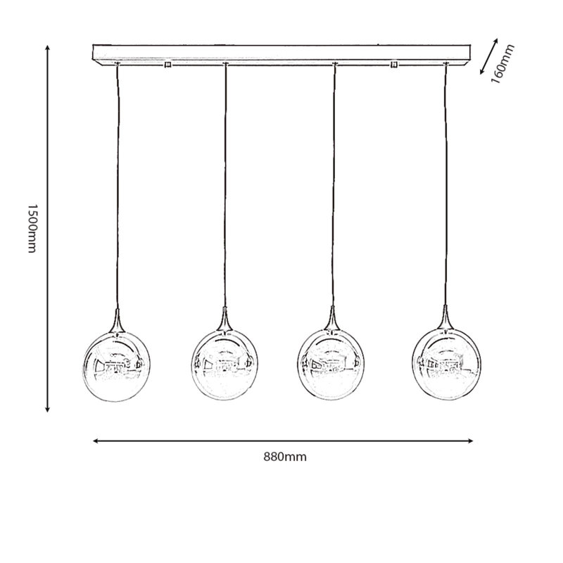 4 - Light Matte Black Pendant