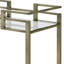 Chariot-bar Janova en laiton transparent