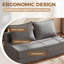Canapé-lit 47 po pliable en velours côtelé avec 2 coussins sans assemblage requis-130828530