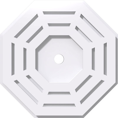 12"OD x 1"ID x 4 3/4"C x 1"P Westin Architectural Grade PVC Contemporary Ceiling Medallion