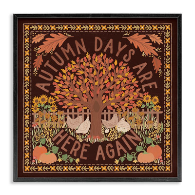 «Autumn Days on Brown», estampe numérique par Laura Marshall