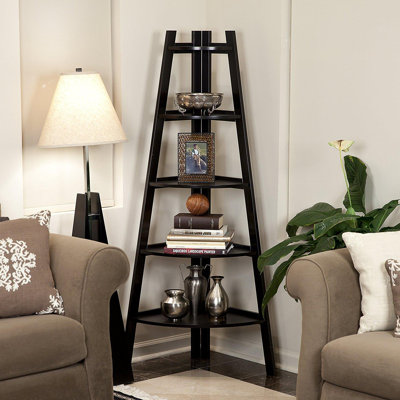 116.59 cm H x 39.62 cm W Corner Bookcase