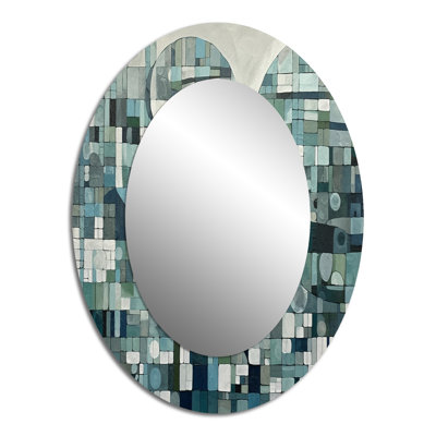 Miroir mural bleu et vert Bohemian Medley