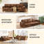 3 Seater Faux Leather Sofa-271688274