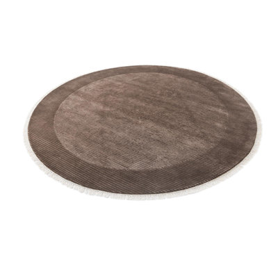 Tapis rond brun clair Osborne