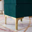 Repose-pieds carré standard en velours de 15 po de large Mortenson-615876334