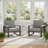 Set Of 2 26.6" All-Weather Aluminum Patio Armchairs With Thick Gray Cushions-859118055