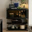 Vitrines noires en bois massif