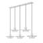 Lustre linéaire en nickel brossé 5 lumières Ludo-123222951