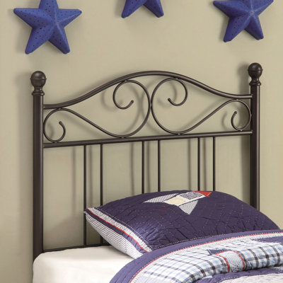 Tête de lit simple en métal avec cadre ouvert bronze foncé