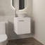 Meuble-lavabo flottant à une porte Clyde, avec lavabo vasque et une tablette-1294592520