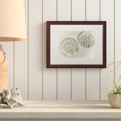 «Two King Scallop Shells», reproduction de photo sur toile encadrée
