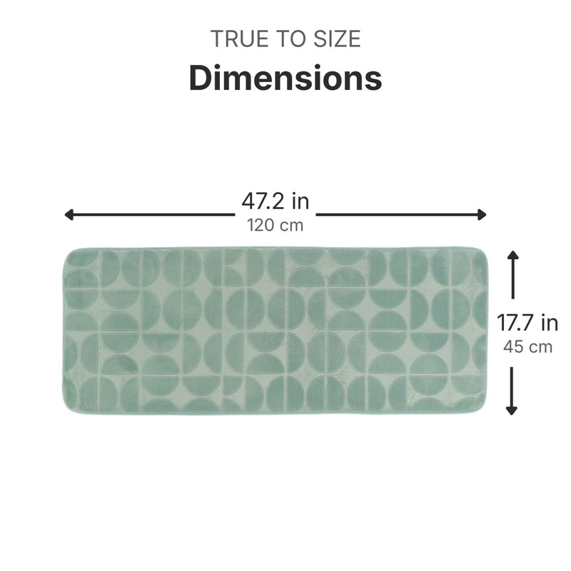 Tapis de salle de bain Demi-Lune, Vert sauge