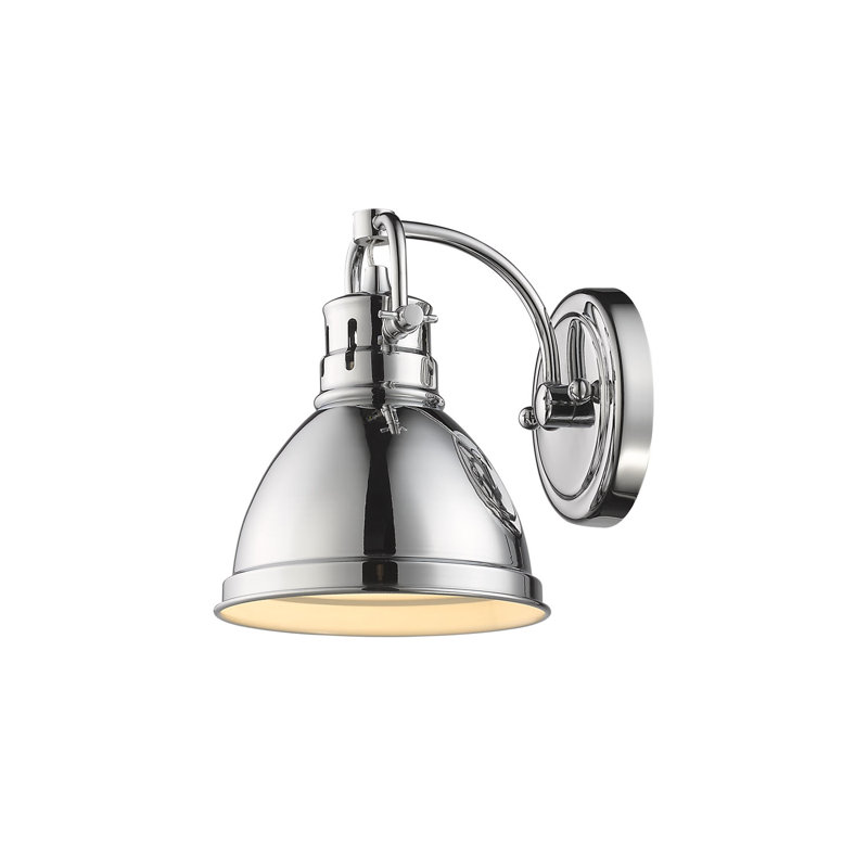 Applique murale 1 lumière pour salle de bain Calico, Chrome, Chrome