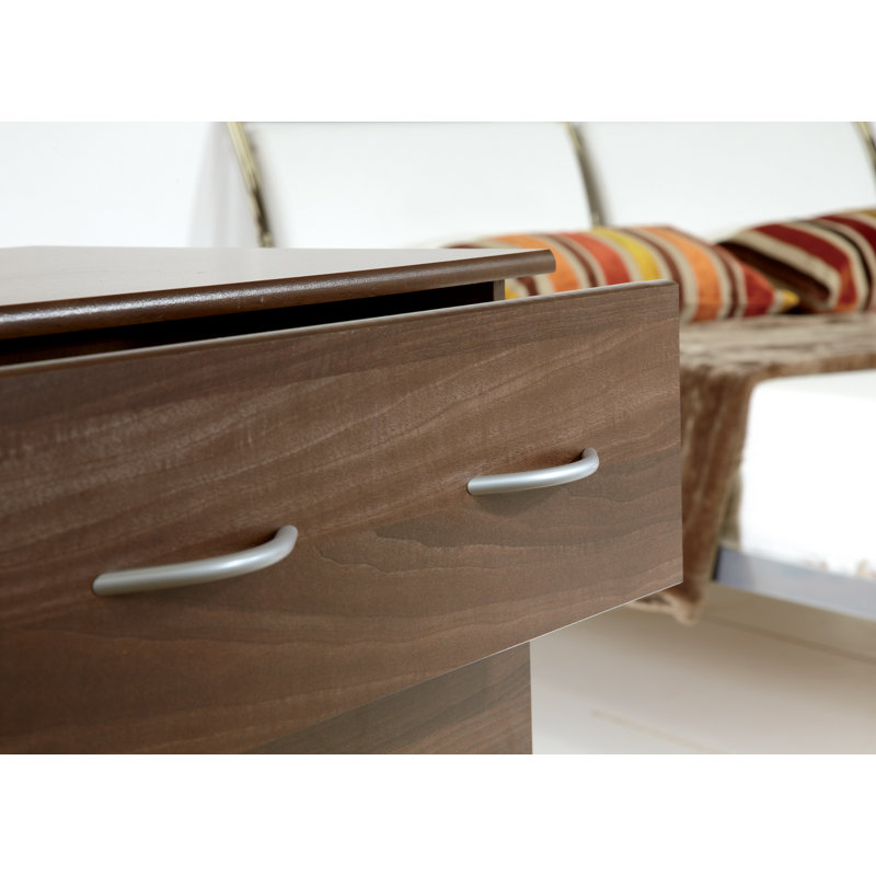 Tabatha 76.5cm W 3 - Drawer Chest of Drawers, Walnut