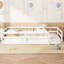 Twin Size White Floor Bed For , Fence, Pine Frame, Quick And Simple Setup