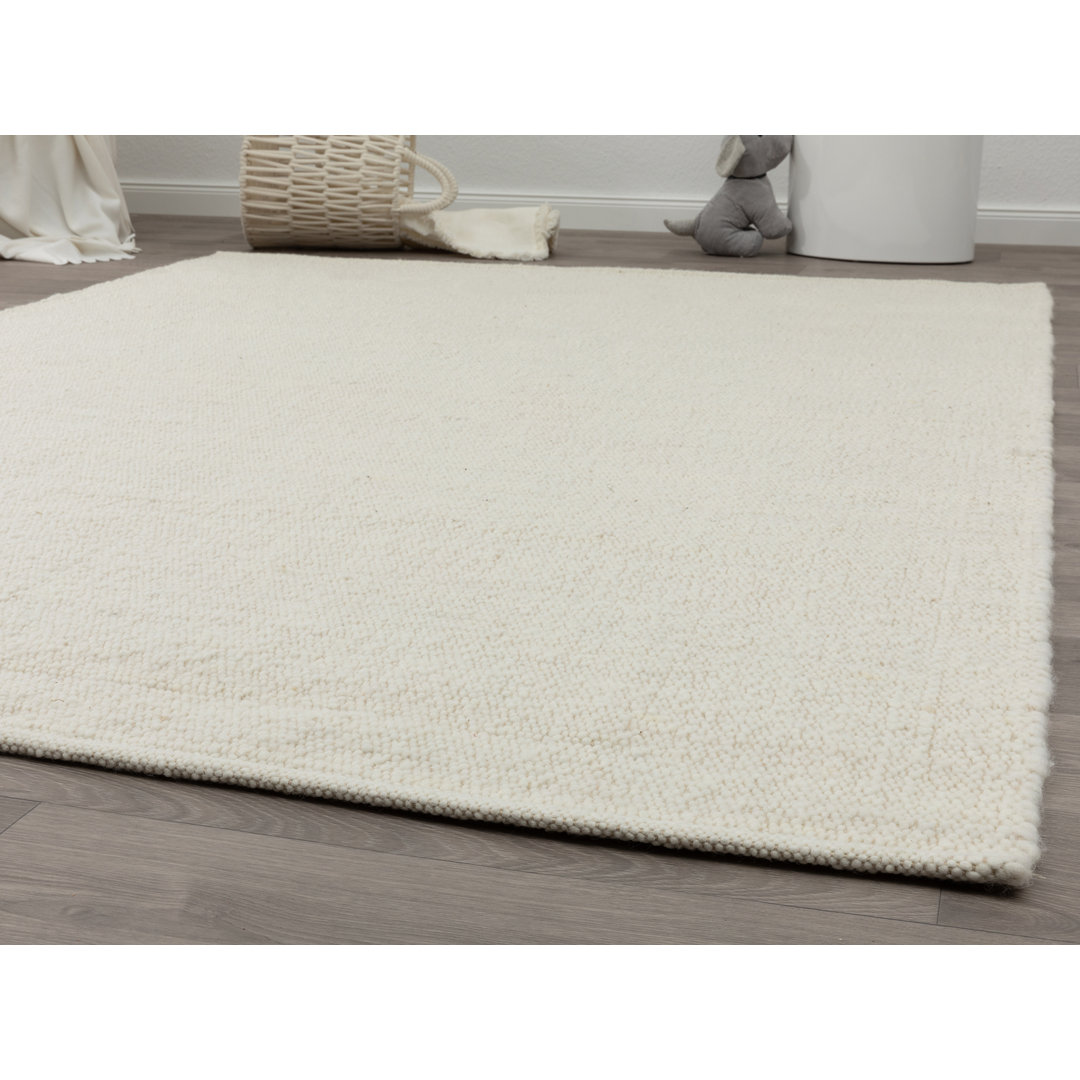 Sommerallee Handgefertigter Flachgewebe-Teppich Csair in Hellbeige Teppichgröße: Quadratisch 240 cm