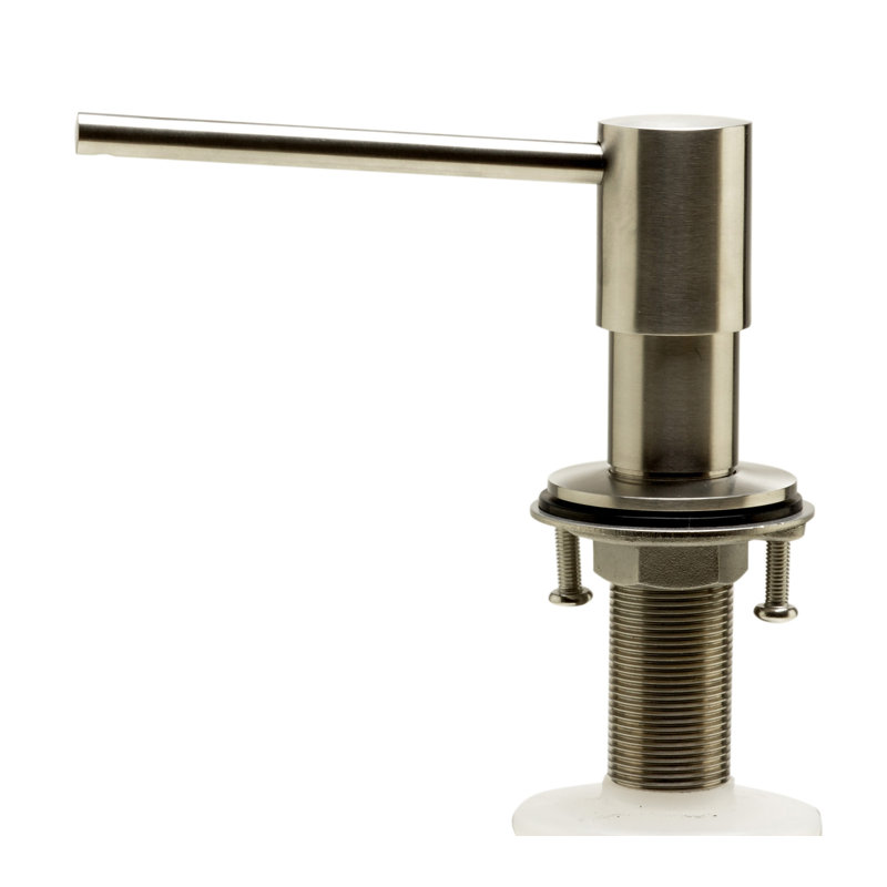 Distributeur de savon rond moderne, Acier inoxydable brossé