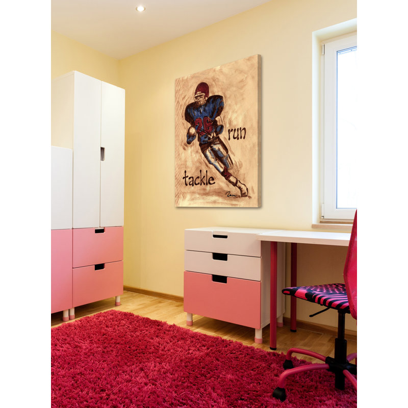 "Runner" par Reesa Qualia, reproduction sur toile tendue, H 18 po x l 12 po x P 1,5 po