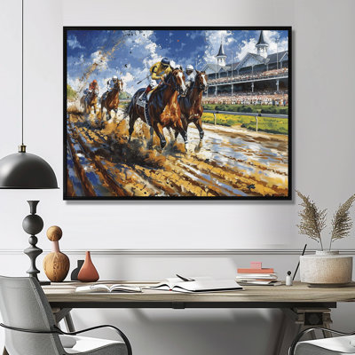 Marlyin - course de chevaux, art mural