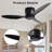 52" Flush Mount Ceiling Fan Without Light, 3 Reversible Blades, With 6 Speeds Reversible Dc Motor,Low Profile Ceiling Fan With No Light For Living Room Kitchen Bedroom-1513697959