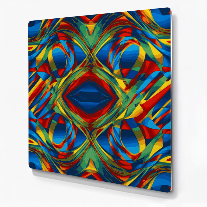 Art mural bleu op Op 44, H 32 po x l 32 po