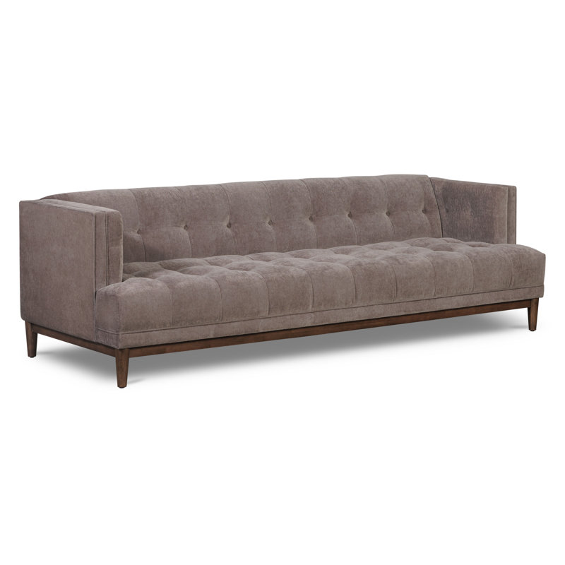 Bolton 100" Tufted Velvet Sofa, Willow Brown
