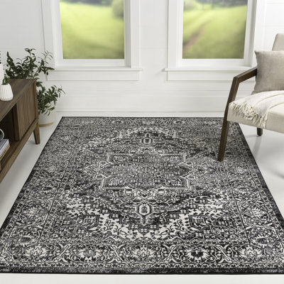 Tapis noir Modern Modern