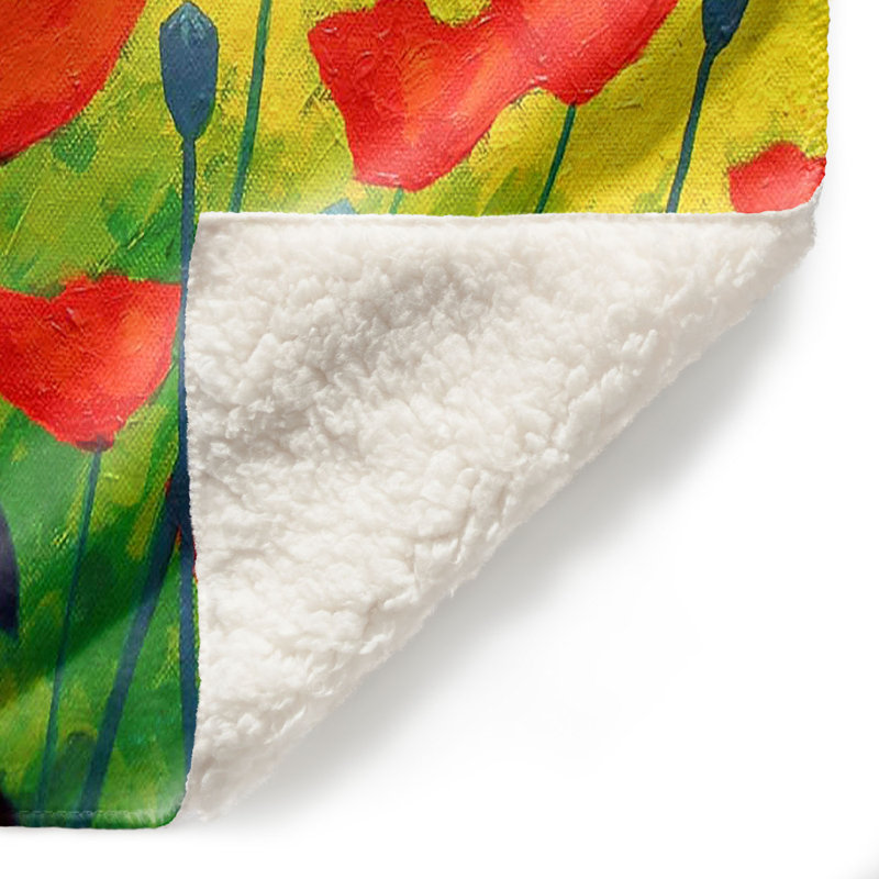 Couverture sherpa doux de coin ii dépilé, l 68 po x L 80 po