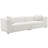 Everly Boucle Upholstered Extra Long Sofa Off White