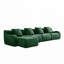 Canapé modulaire en tissu avec repose-pieds Teddy, sans assemblage-285608003