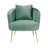 Letona 28.74" W Velvet Barrel Chair with gold metal legs-2032695235