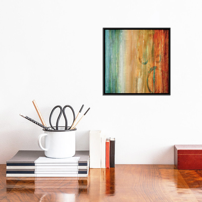 « vivace i », reproduction d’art sur toile, H 18 po x l 18 po x P 1,5 po, Toile avec cadre noir, Pas de tapis