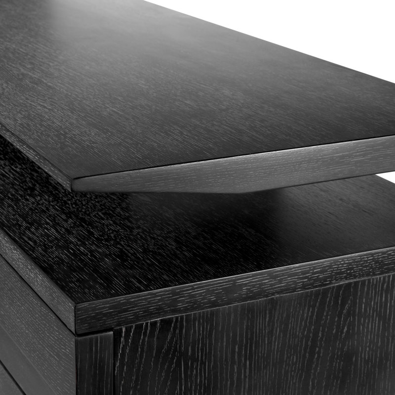 Drawer Dresser Quintino Charcoal Gray Oak Veneer