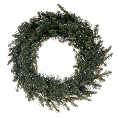 24" Georgian Fraser Fir Artificial UnLit Wreath with 420 Realistic PE/PVC Tips