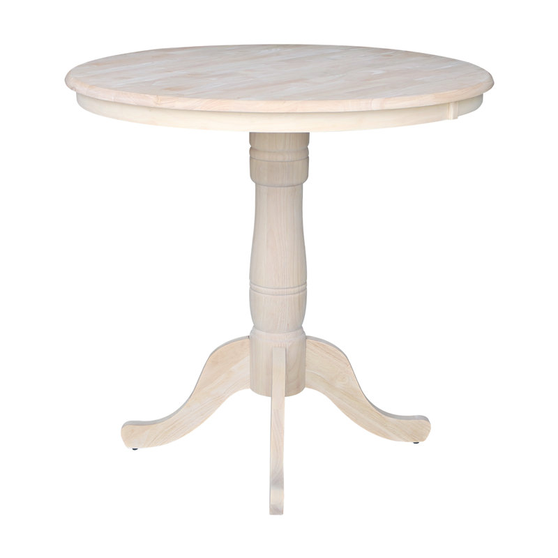 Table de salle à manger en bois massif Mosteller, Non fini, H 36 po x l 36 po x P 36 po