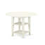 Ensemble de salle à manger 3 pièces comprenant une table de cuisine ronde avec abattant et étagères et 2 chaises, 107 x 107 cm, blanc lin-2034454732-2044588481-2093195432