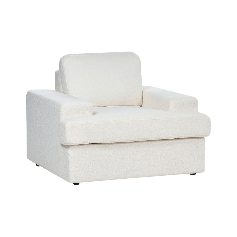 Lecenta Upholstered Armchair, White