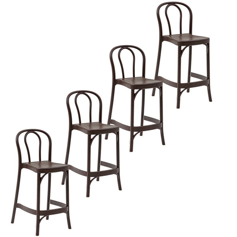 Tabouret de bar H 30 po, Wengé