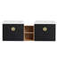 Meuble-lavabo à fermeture en douceur 60 po avec lavabo et petites tablettes de rangement. BVC06360BCT