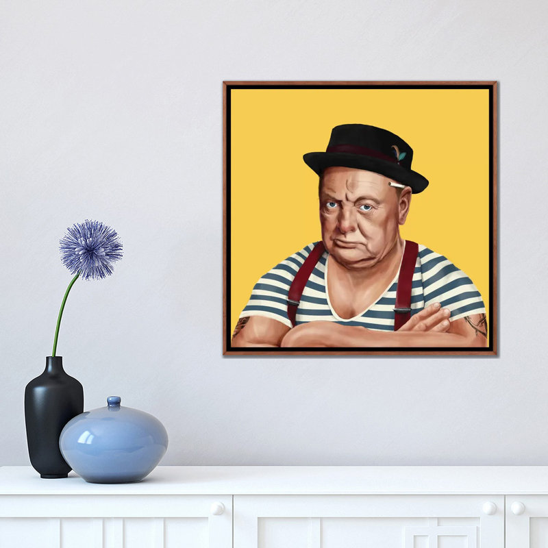 « winston churchill » par amit shimoni-impression, Toile tendue, H 18 po x l 18 po x P 1,5 po