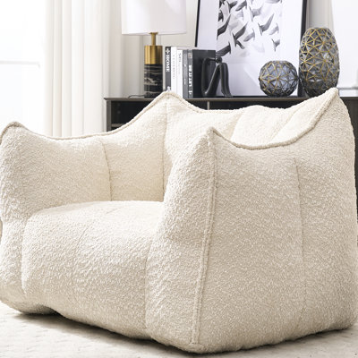 Pouf en chenille pour se détendre - Mousse haute résilience, salons et chambres. Parfait pour jouer, lire, regarder la télévision. Fauteuil ultra confortable, idéal pour les adultes dans la chambre. Rempli de mousse relaxante.