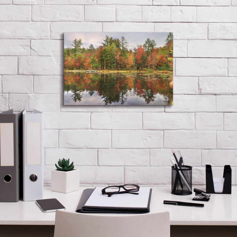 «Adirondacks Foliage On Canvas» par Lori Deiter, reproduction, H 12 po x l 18 po x P 0,75 po