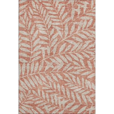 Premium Machine Washable Prisco Salmon Rug