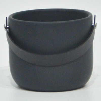 Black With Handle Pot